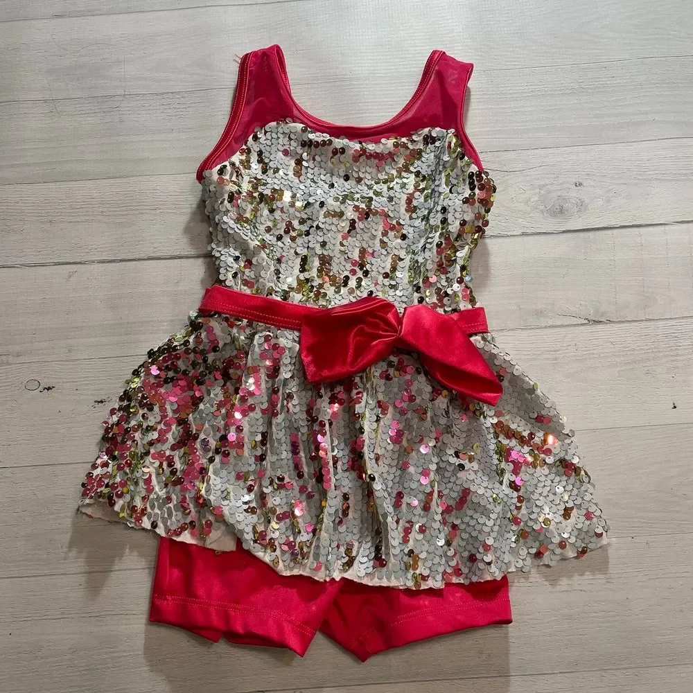 Weissman girls sequin skirted dance costume child‎ small